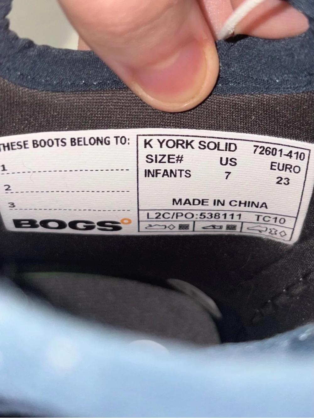 Bogs Kids / Toddler Navy Blue Waterproof Boots